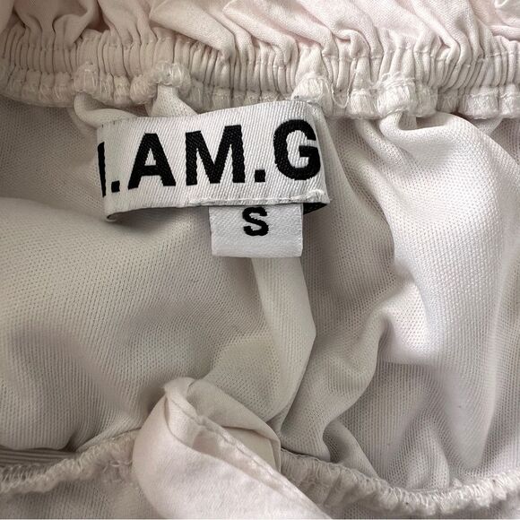 I.A.M.GIA Off White Corset-Style Crop Top Size S - Picture 5 of 6